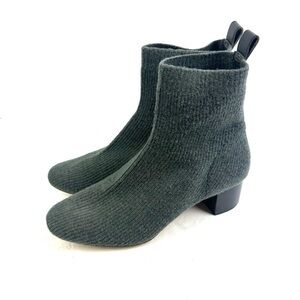 Everlane The Day Glove Wool Bootie 9.5 Gray Slip On Ankle Boot Womens